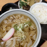 おかだうどん - きしめん定食　¥600(税込)