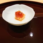 鮨 おび乃 - 甘海老と味醂粕に漬けたイクラ