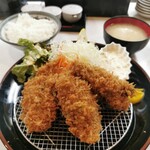 まるやま食堂 - カキフライ３個定食