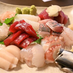 楽座 - お刺身全景