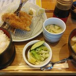 さかな道楽 - アジフライ定食