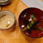 いなせ寿司 - お吸物、ミニ茶碗蒸し