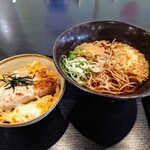 ゆで太郎 - 得セット かけそば＆ミニカツ丼 700円