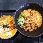 ゆで太郎 - 得セット かけそば＆ミニカツ丼 700円