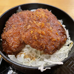 上州地粉うどん まつもと - 上州もち豚ミニソースカツ丼とひもかわうどんのセット