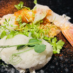 ラ・ヴァガボンド - 赤座海老　泡の下はこうなっています