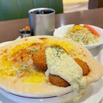 カフェレスト オンライン - Ｄランチ   ドリア  サラダ･ドリンク付き  大盛り、カニコロ追加