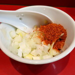 ラーメン二郎 - 待ってる間にカスタマイズ♪