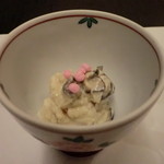 日本料理 四季 - 先付：椎茸と帆立の和え物