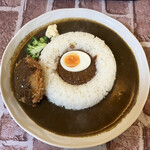 カレーハウス・キッチンY - キーマカレー メンチカツトッピング