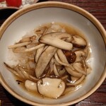 鈴田式 - 薪焼きした松茸の餡掛けご飯