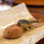 柚木元 - 2022.10 子持ち天龍鮎タレ焼き 地物栗渋皮煮