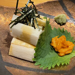 笑酒 繁じょう - ウニのせ長芋