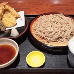 天ぷら甲子 - 天ざる蕎麦ランチ1,200円