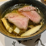 清湯醤油 ほし乃 - 鱧と松茸のつけそば@2,000円