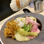 清湯醤油 ほし乃 - 鱧と松茸のつけそば@2,000円