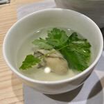 清湯醤油 ほし乃 - 松茸つけ汁のスープ割り(牡蠣入り)