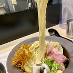 清湯醤油 ほし乃 - 鱧と松茸のつけそば@2,000円