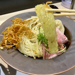 清湯醤油 ほし乃 - 鱧と松茸のつけそば@2,000円