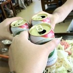 亀八食堂 - バイクの為、ノンアルコールでカンパイ