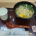 道頓堀 今井 - かけうどん（生卵トッピング）