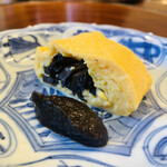 柚木元 - 香茸入り玉子焼き、香茸のペースト添え
