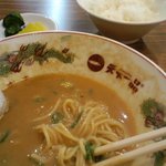 天下一品 寝屋川店 - ラーメンライスにしてみました