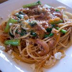 ピッツェリア　ホリウチ - 信州ポークのミンチと小松菜のトマトソーススパゲティ