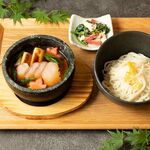 OBU CAFE - 鴨なんば石焼きつけうどん