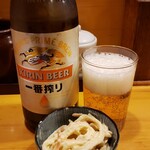 青木屋 - ビールとお通し