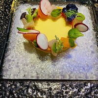 マレッタ - 石鯛のカルパッチョ　ビュジュアル抜群なのに　味が薄すぎに感じました。