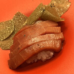 美会 - ガパオライスがコースに追加されたので、ご飯は少な目。オータムトリュフの香りが鮪と合う