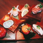 #肉寿司#野菜巻き串#熟成魚 ハッシュタグ - 