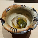 焼鳥 篠原 - アワビ茸と茄子