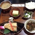 釜めし魚政 - 焼魚定食ランチ（ホッケ）