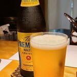 馳走 啐啄一十  - お酒①サントリー・プレミアム・モルツ(瓶ビール)
