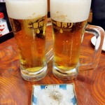 Taishuusakaba Fujiya - 生ビールとお通し