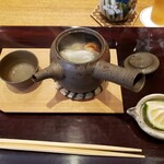 祇園 にし - クエと蛤と松茸の土瓶蒸し