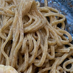 らぁ麺 飯田商店 - つけ麺しお味の黒い麺