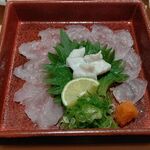 Sushi Tempura Gosakutei - ●夕食。単品。中瓶ﾋﾞｰﾙ715X2+白子(ﾎﾟﾝ酢+醤油焼)1078+刺し (鮑ｱﾜﾋﾞ1738+てっさ1518X2+ﾄﾛ1650)+炙り銀杏748+ﾄﾛ鉄火1100＝10,780円