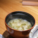 向島七福すずめの御宿 - "未醤湯（みそしる）"、紫菜（あまのり）＋蔥（ねぶか）