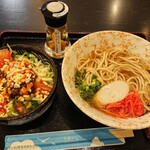 どんぶりの店 志貴 - 沖縄そば（小）とミニタコライス丼