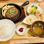 Meshi-bou! - ハンバーグ定食 デミソースか和風おろしか選べる　味噌汁もとても美味しい