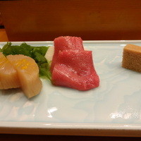 鮨処うえの - 本鮪ハガシ・帆立漬け・鱈子