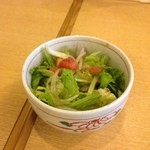 天ぷら 左膳 - 天ぷらランチにつくサラダ