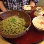 天ぷら 左膳 - 茶そばと筍ご飯