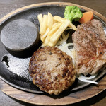 ステーキのあさくま - USプライムリブアイステーキ、あさくまハンバーグ　　　　2,780円(税抜)