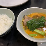 樋山 - ご飯と松茸すき焼き