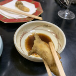 樋山 - 松茸フライ、ソースで