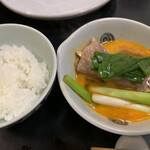樋山 - ご飯と松茸すき焼き